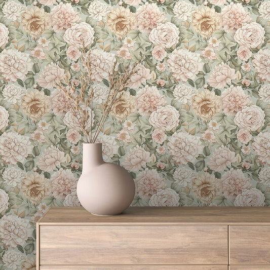 Papier Peint Floral Aquarelle Élégance Douce et Naturelle