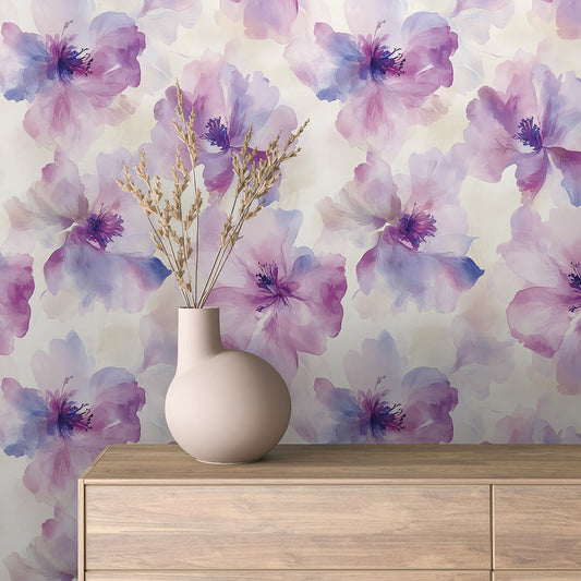 Papier Peint Floral Aquarelle Élégance Douce et Naturelle