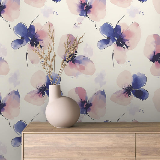 Papier Peint Floral Aquarelle Élégance Douce et Naturelle