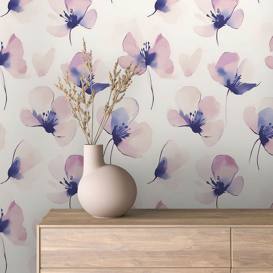 Papier Peint Floral Aquarelle Élégance Douce et Naturelle
