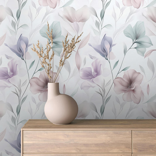 Papier Peint Floral Aquarelle Élégance Douce et Naturelle