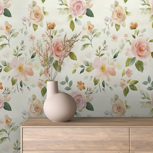 Papier Peint Floral Aquarelle Élégance Douce et Naturelle