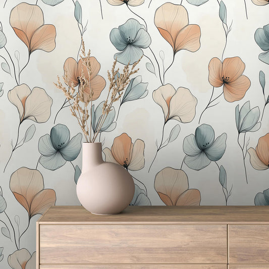 Papier Peint Floral Aquarelle Élégance Douce et Naturelle