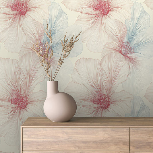 Papier Peint Floral Aquarelle Élégance Douce et Naturelle