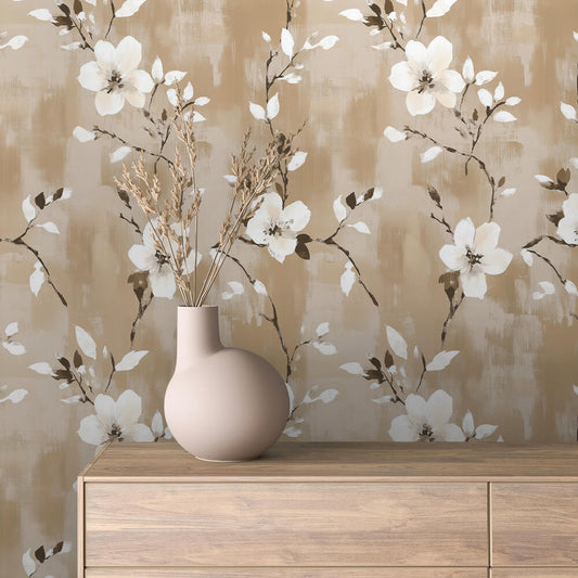 Papier Peint Floral Aquarelle Élégance Douce et Naturelle