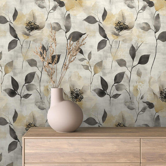 Papier Peint Floral Aquarelle Élégance Douce et Naturelle