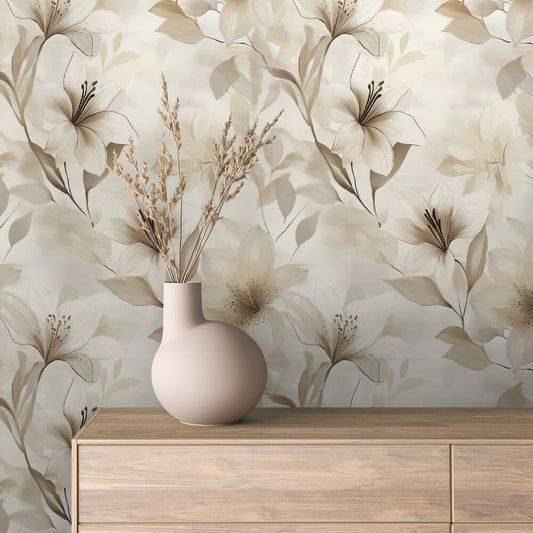 Papier Peint Floral Aquarelle Élégance Douce et Naturelle