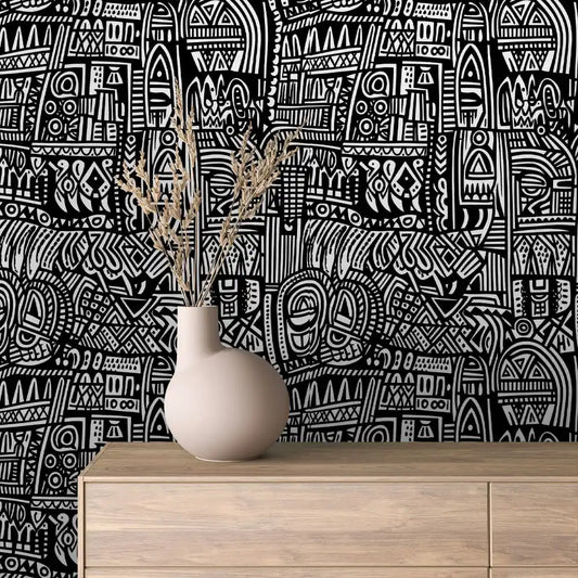 Papier Peint Graphique Design Abstrait Moderne