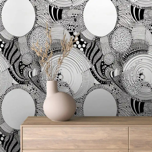 Papier Peint Graphique Design Abstrait Moderne