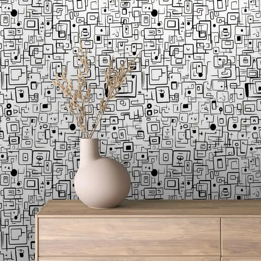 Papier Peint Graphique Design Abstrait Moderne
