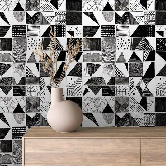 Papier Peint Graphique Design Abstrait Moderne