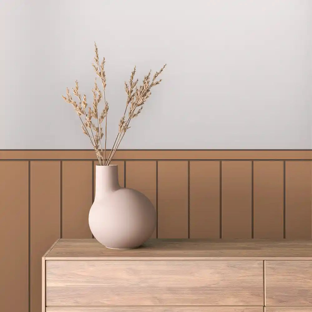 Papier Peint Minimaliste Effet Panneaux Bois