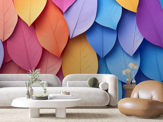 Papier Peint Feuilles Tropicales Chic Élégant