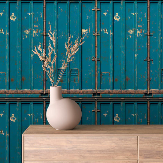 Papier Peint Effet Métal Industriel – Style Loft Vintage