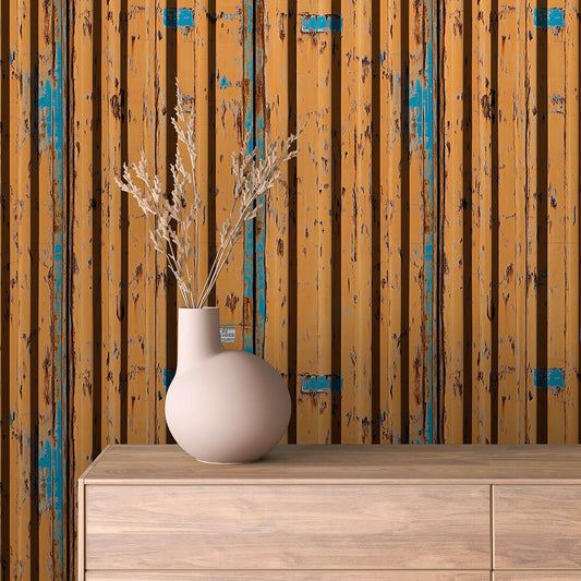 Papier Peint Effet Métal Industriel – Style Loft Vintage