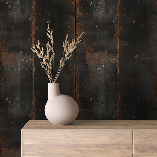 Papier Peint Effet Métal Industriel – Style Loft Vintage