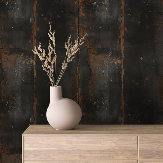 Papier Peint Effet Métal Industriel – Style Loft Vintage