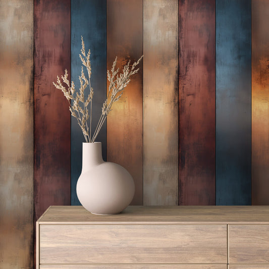 Papier Peint Effet Métal Industriel – Style Loft Vintage