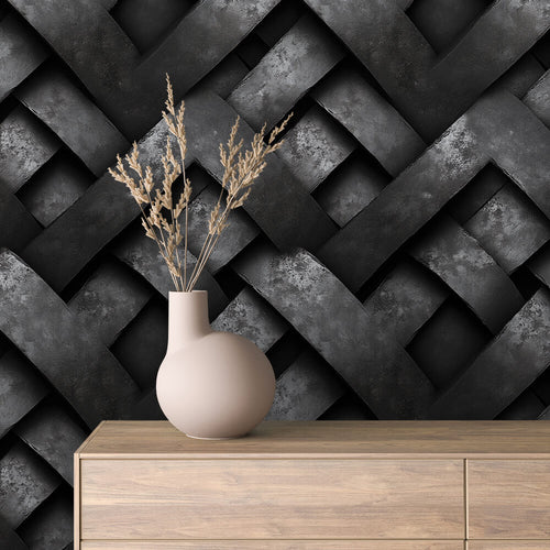 Papier Peint Effet Métal Industriel – Style Loft Vintage