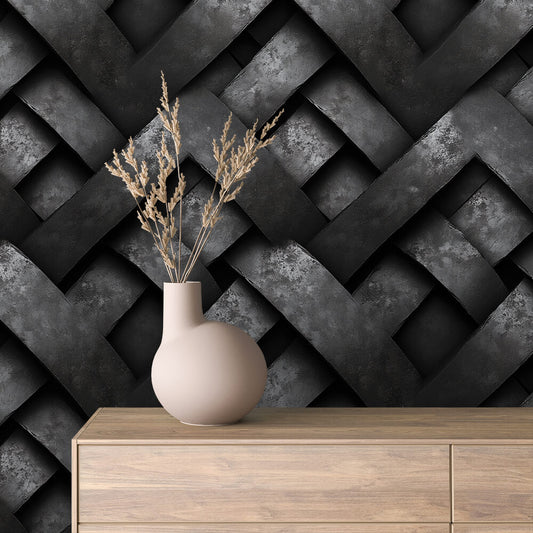 Papier Peint Effet Métal Industriel – Style Loft Vintage
