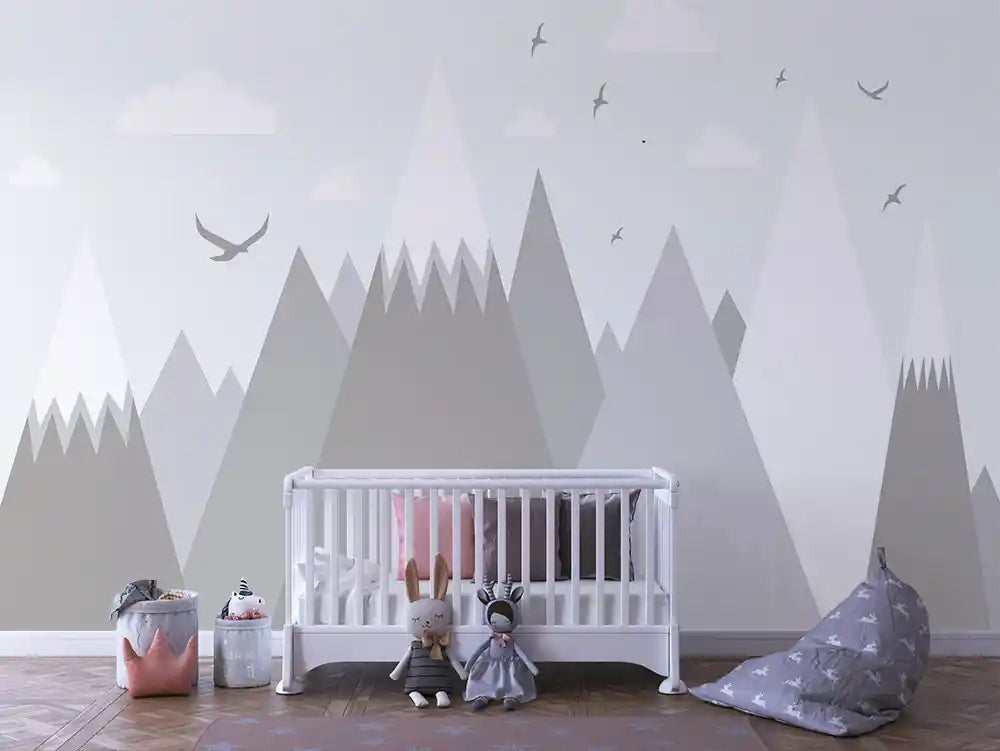 Papier Peint Panoramique Bébé Jungle Univers Doux