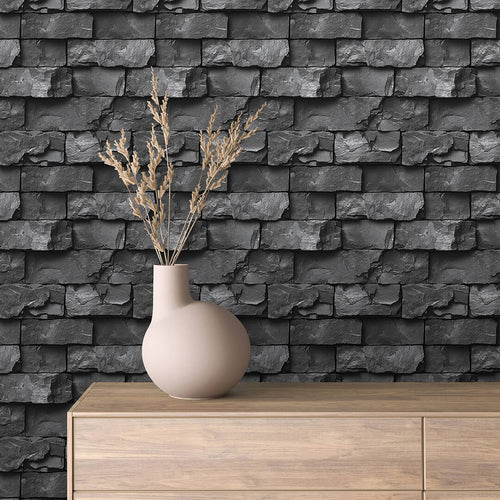 Papier Peint Effet Stone Naturelle Style Industriel Élégant
