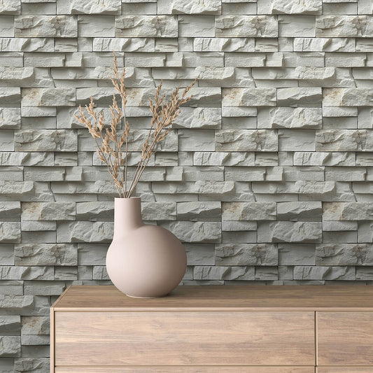 Papier Peint Effet Stone Naturelle Style Industriel Élégant