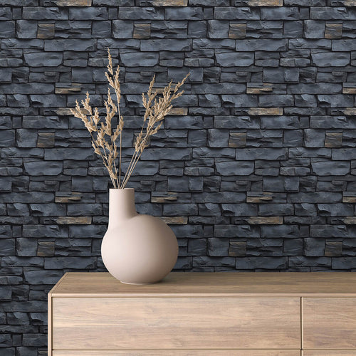 Papier Peint Effet Stone Naturelle Style Industriel Élégant