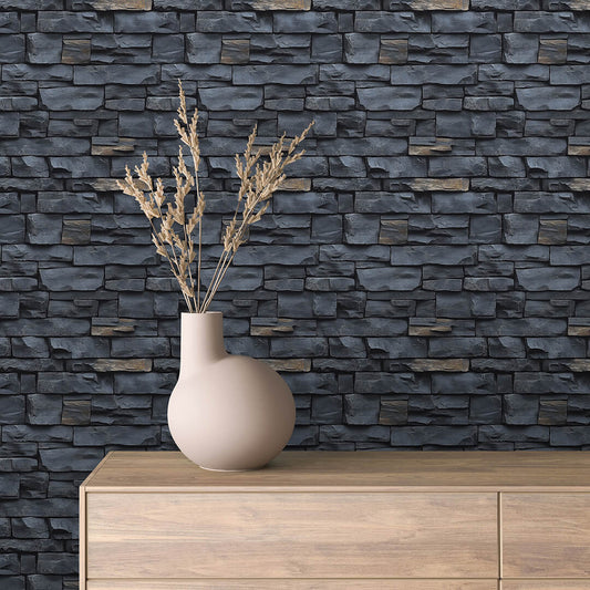 Papier Peint Effet Stone Naturelle Style Industriel Élégant
