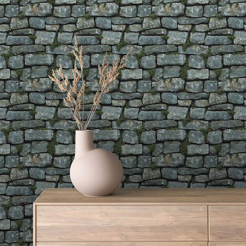 Papier Peint Effet Stone Naturelle Style Industriel Élégant