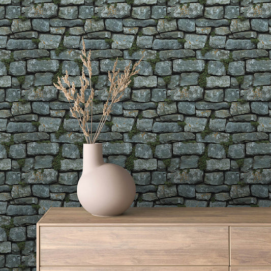 Papier Peint Effet Stone Naturelle Style Industriel Élégant
