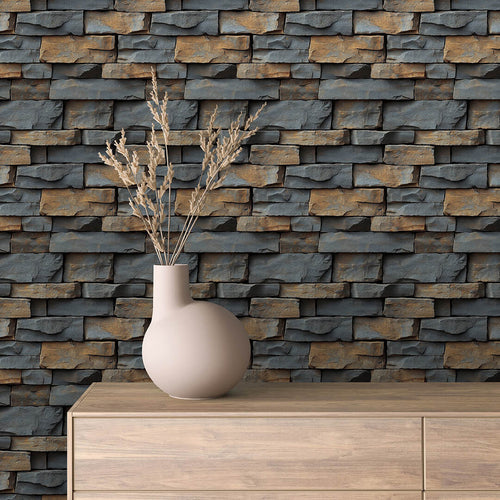 Papier Peint Effet Stone Naturelle Style Industriel Élégant