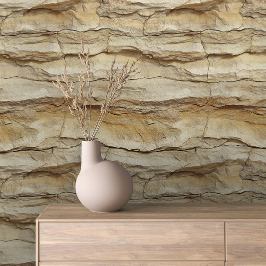 Papier Peint Effet Stone Naturelle Style Industriel Élégant