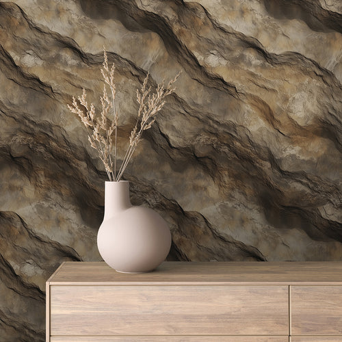 Papier Peint Effet Stone Naturelle Style Industriel Élégant