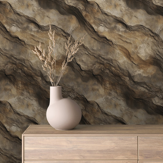 Papier Peint Effet Stone Naturelle Style Industriel Élégant