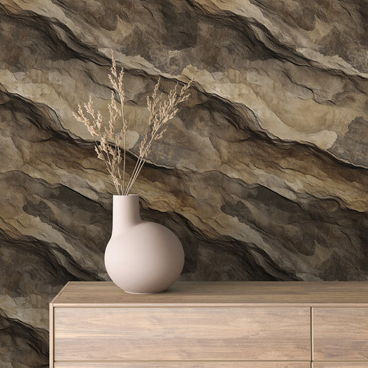 Papier Peint Effet Stone Naturelle Style Industriel Élégant