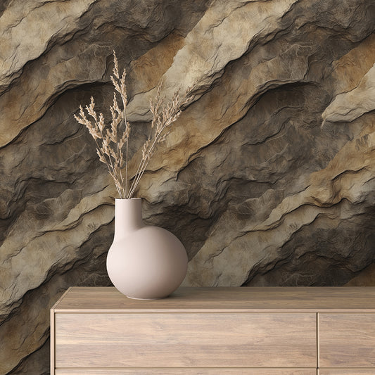 Papier Peint Effet Stone Naturelle Style Industriel Élégant