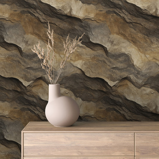 Papier Peint Effet Stone Naturelle Style Industriel Élégant