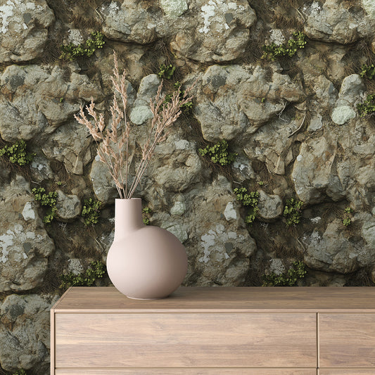 Papier Peint Effet Stone Naturelle Style Industriel Élégant