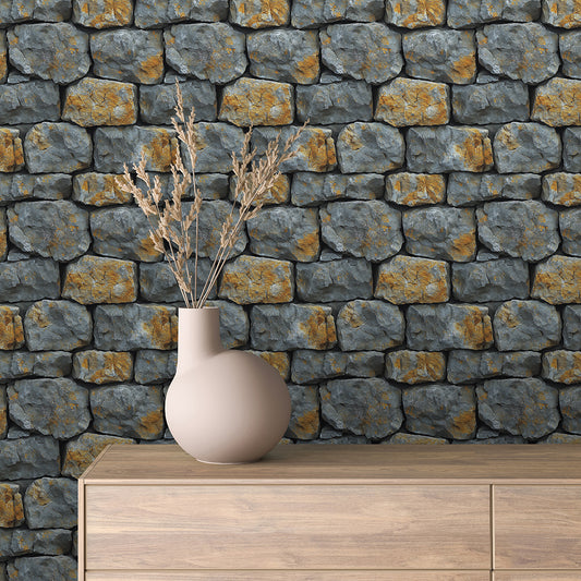Papier Peint Effet Stone Naturelle Style Industriel Élégant