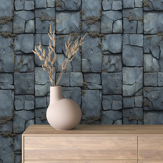 Papier Peint Effet Stone Naturelle Style Industriel Élégant