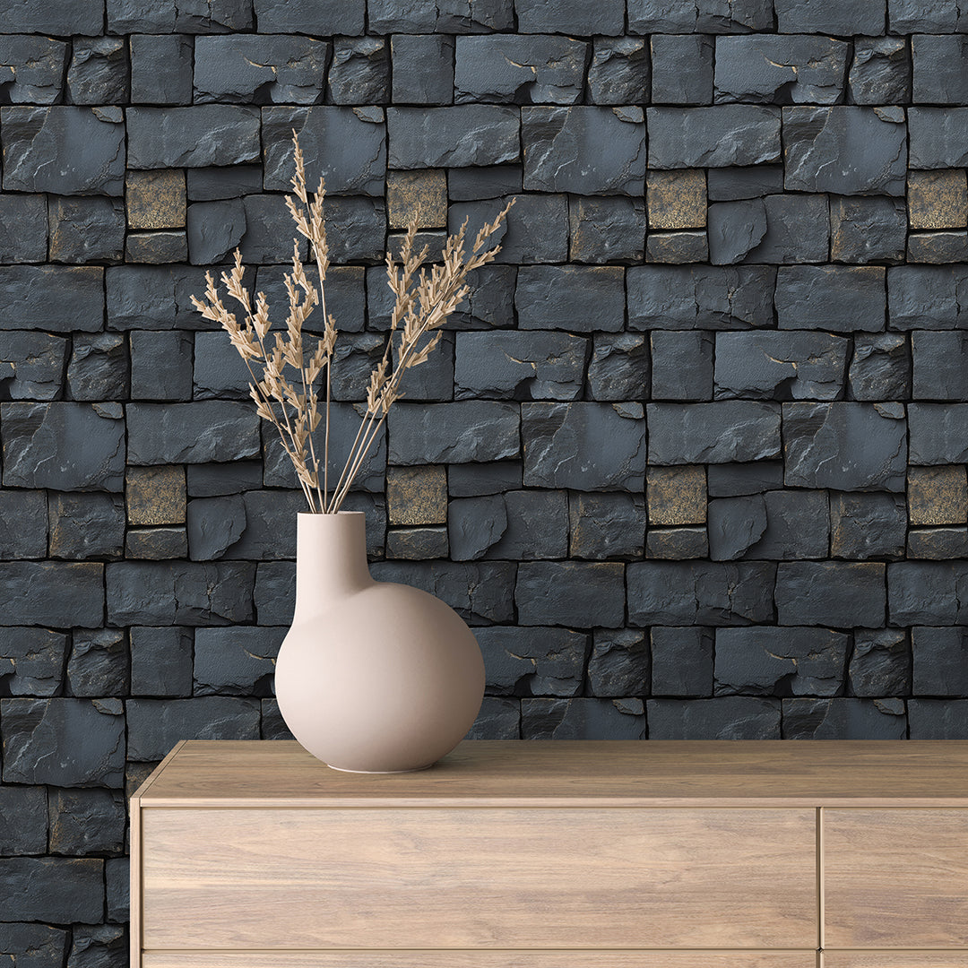Papier Peint Effet Stone Naturelle Style Industriel Élégant