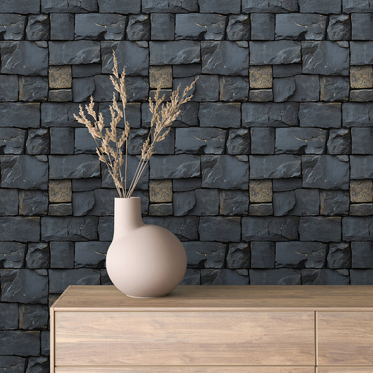 Papier Peint Effet Stone Naturelle Style Industriel Élégant