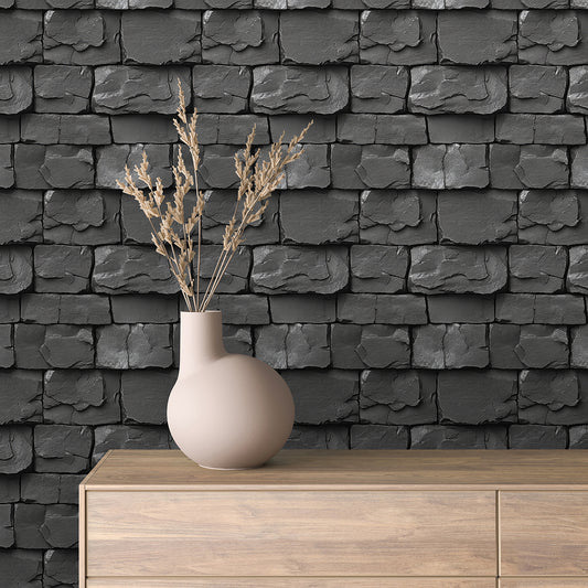 Papier Peint Effet Stone Naturelle Style Industriel Élégant