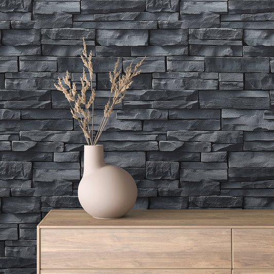 Papier Peint Effet Stone Naturelle Style Industriel Élégant