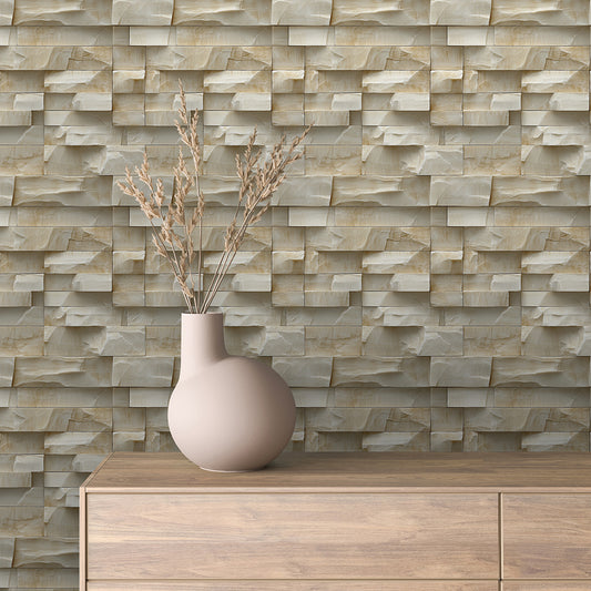 Papier Peint Effet Stone Naturelle Style Industriel Élégant