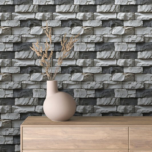 Papier Peint Effet Stone Naturelle Style Industriel Élégant