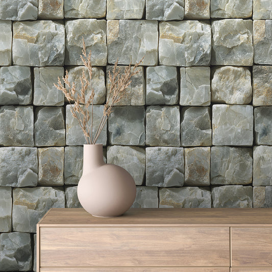 Papier Peint Effet Stone Naturelle Style Industriel Élégant