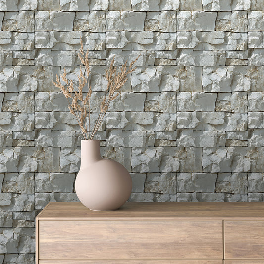 Papier Peint Effet Stone Naturelle Style Industriel Élégant
