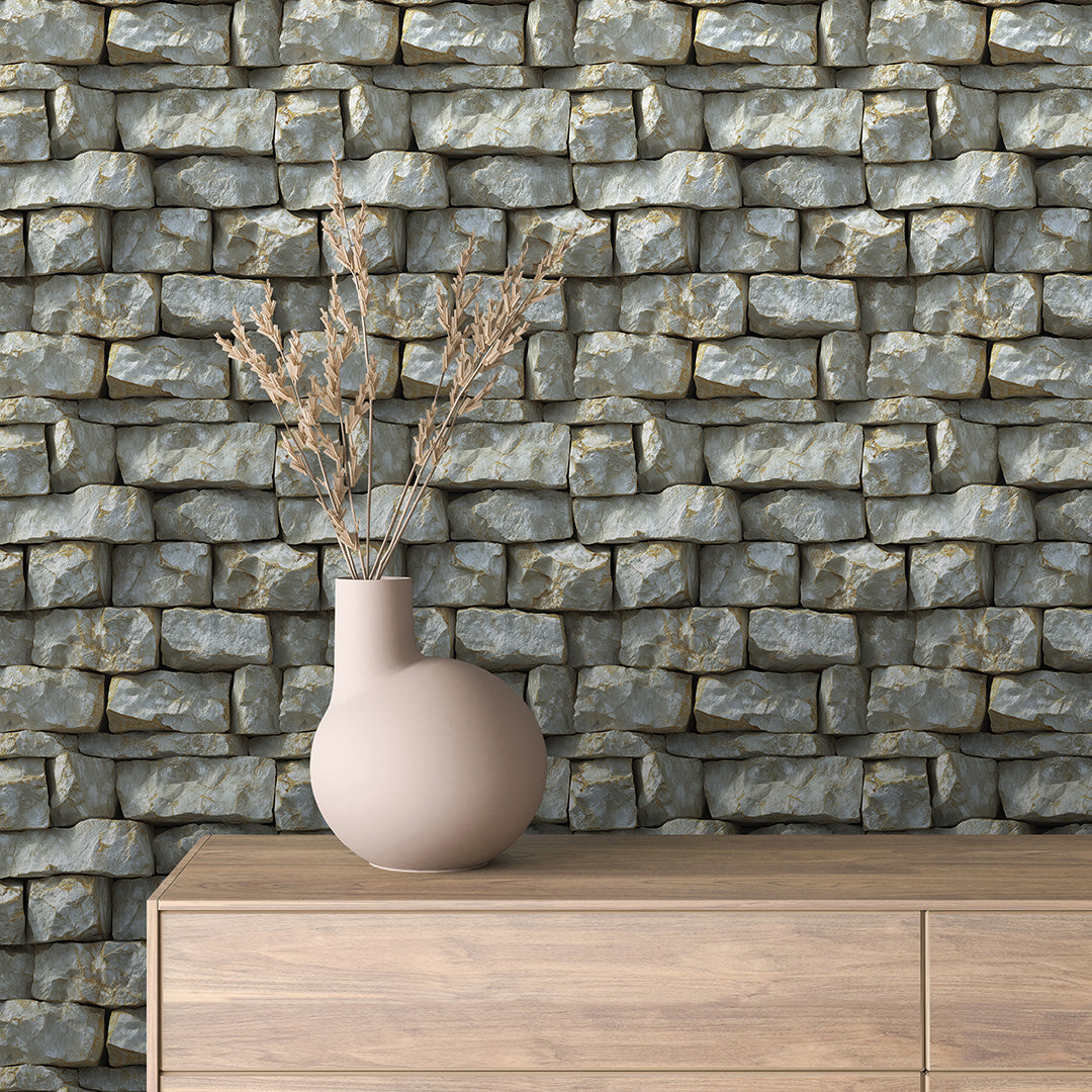 Papier Peint Effet Stone Naturelle Style Industriel Élégant